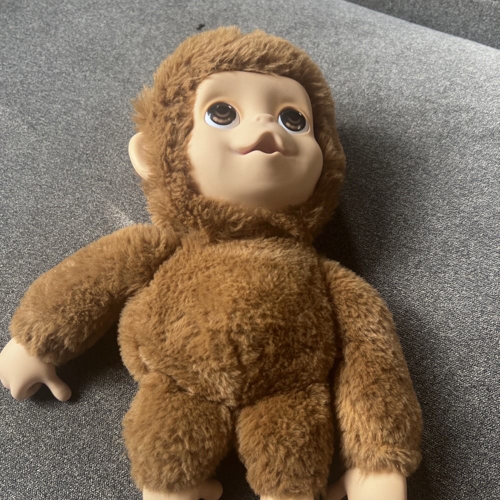 Brown Electronic Interactive Plush Monkey Toy for Ages 1-2, 3-4, 4-7 Years